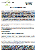 Pol�tica de privacidad 2018